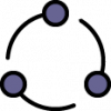 icon of dots and broken lines forming a circle